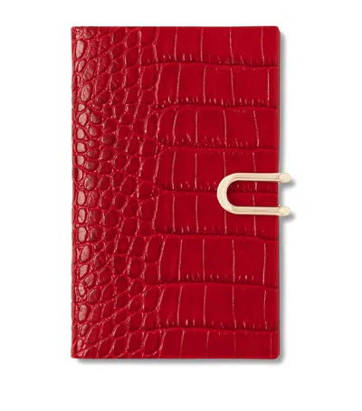Smythson Leather Mara A6 2026 Mid-year Diary In Red