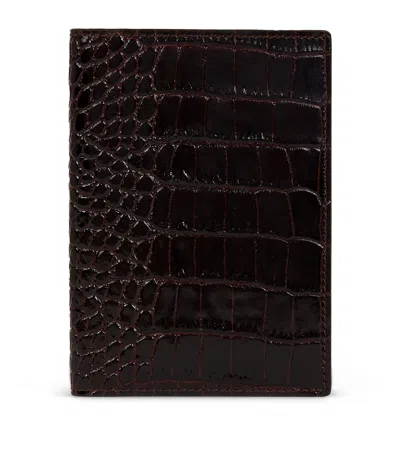 Smythson Leather Mara Passport Cover In Brown