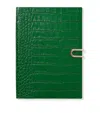 Smythson Soho Notebook With Slide Closure In Mara