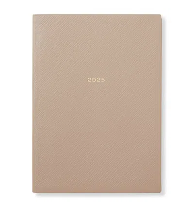 Smythson Leather Mara Soho A5 2025 Diary In Brown