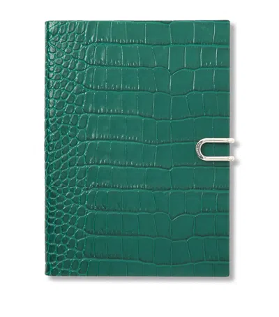 Smythson Leather Mara Soho A5 Mid-year 2026 Diary In Blue