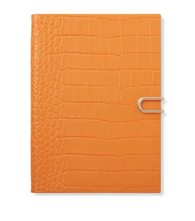 Smythson Leather Mara Soho A5 Mid-year 2026 Diary In Orange