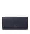 Smythson Leather Marshall Travel Wallet In Blue