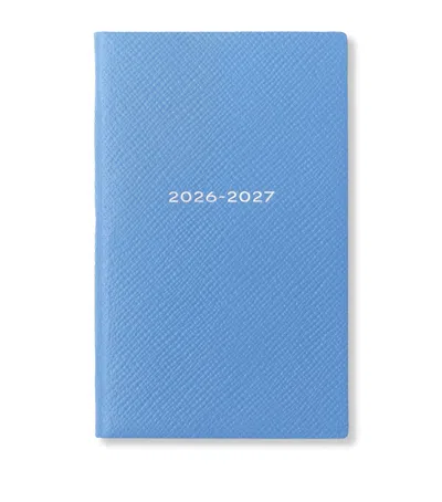 Smythson Leather Panama 2026/27 Diary In Blue