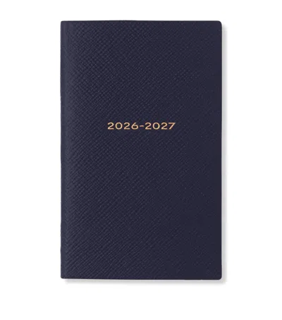 Smythson Leather Panama 2026/27 Diary In Navy