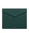 Smythson Leather Panama A4 Writing Folder In Green