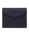 Smythson Leather Panama A5 Writing Folder In Blue