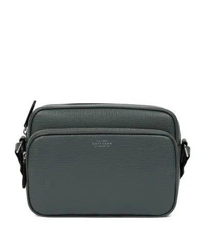 Smythson Leather Panama Cross-body Bag In Green