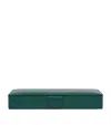 Smythson Cufflink Box In Panama In Green