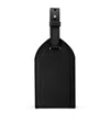 Smythson Leather Panama Luggage Tag In Blue