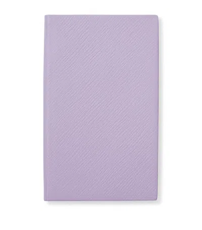 Smythson Leather Panama Notebook In Multi
