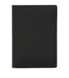 Smythson Leather Panama Passport Cover In Black