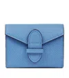 Smythson Single Playing Cards Case In Panama In Blue