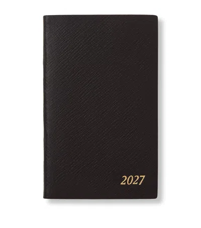 Smythson Leather Panama Weekly Diary 2027 In Black