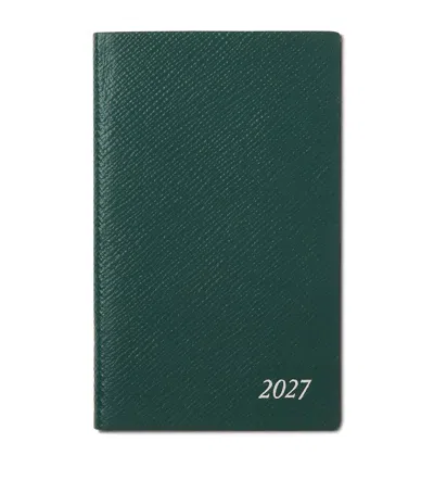 Smythson Leather Panama Weekly Diary 2027 In Green