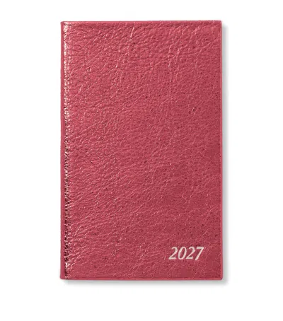 Smythson Leather Panama Weekly Diary 2027 In Pink