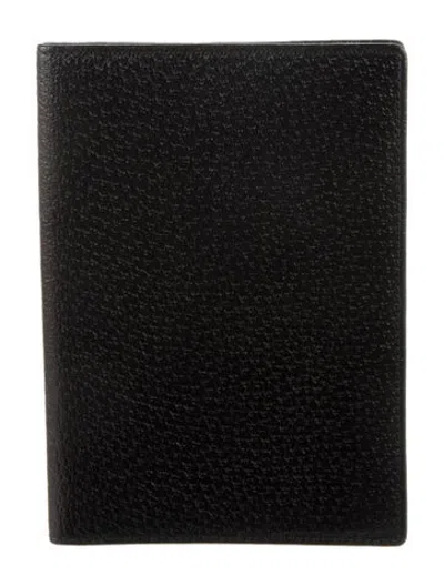 Pre-owned Smythson Leather Passport Holder In Black