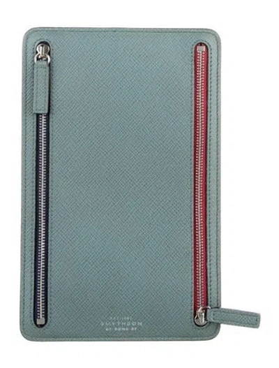 Pre-owned Smythson Leather Portfolio In Blue