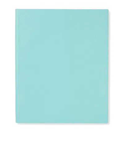 Smythson Leather Portobello Notebook In Blue