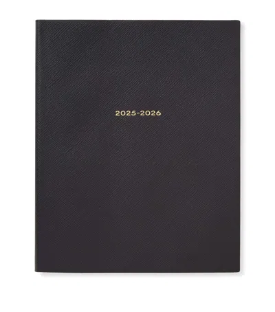 Smythson Leather Portobello Weekly Diary 2025 In Black