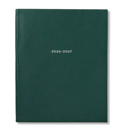 Smythson Leather Portobello Weekly Diary 2026-2027 In Green