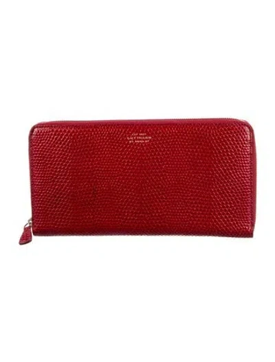 Pre-owned Smythson Leather In Red