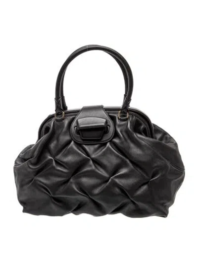 Pre-owned Smythson Leather Shoulder Bag In Black