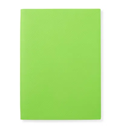 Smythson Leather Soho Notebook In Green