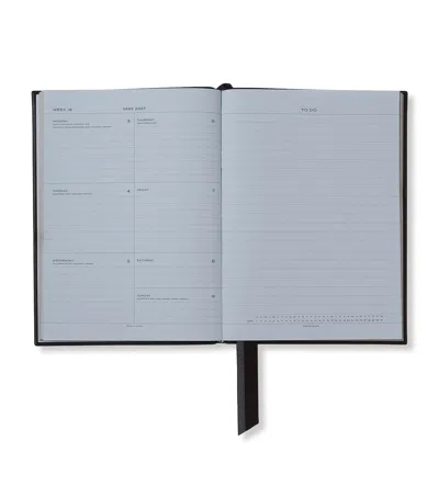 Smythson Leather Soho Panama 2026/27 Diary In Black