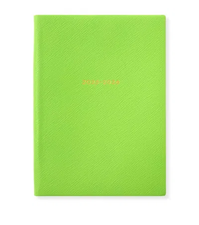 Smythson Leather Soho Planner In Green