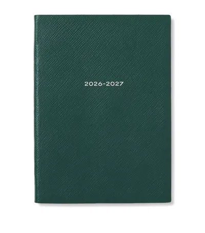 Smythson Leather Soho Weekly Diary 2026-2027 In Green
