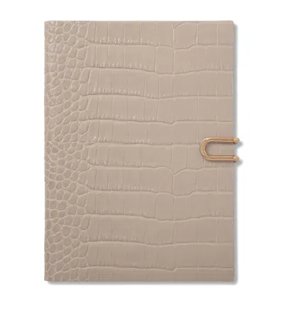 Smythson Leather Soho Weekly Diary 2027 In Beige