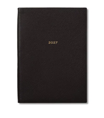 Smythson Leather Soho Weekly Diary 2027 In Brown
