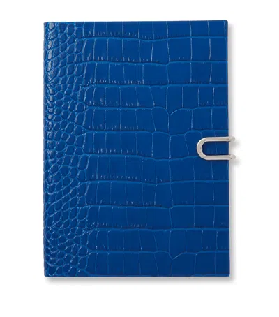 Smythson Leather Soho Weekly Diary 2027 In Blue