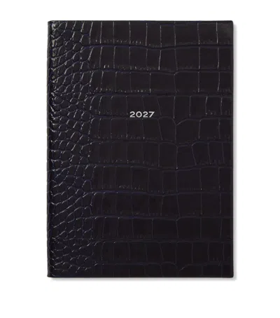 Smythson Leather Soho Weekly Diary 2027 In Blue