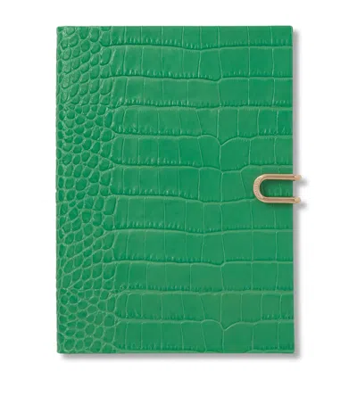 Smythson Leather Soho Weekly Diary 2027 In Green