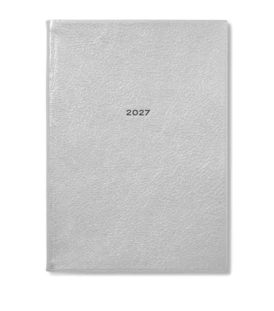 Smythson Leather Soho Weekly Diary 2027 In Metallic