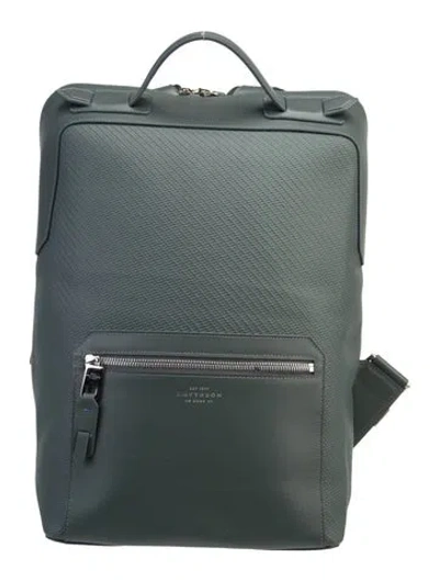 Pre-owned Smythson Leather Suitcase In Blue