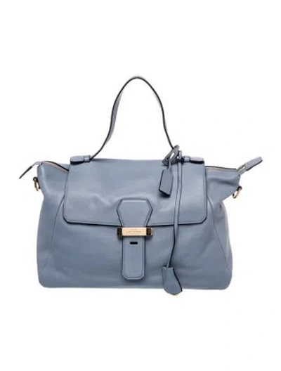 Pre-owned Smythson Leather Top Handle Bag In Black