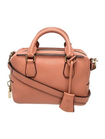 Pre-owned Smythson Leather Top Handle Bag In Brown