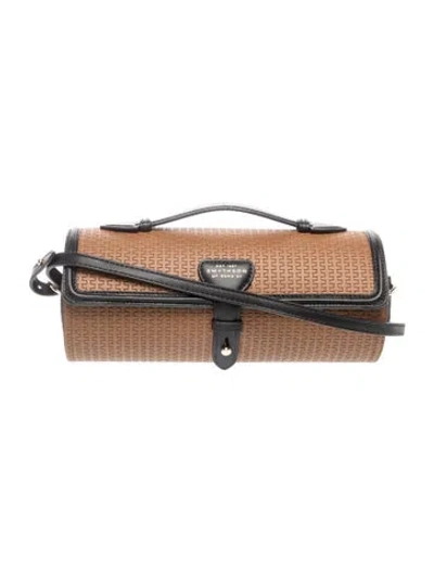 Pre-owned Smythson Leather Top Handle Bag In Brown