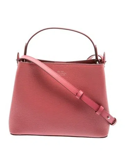 Pre-owned Smythson Leather Top Handle Bag In Pink