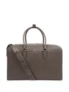 Smythson Leather Top-handle Travel Bag In Brown