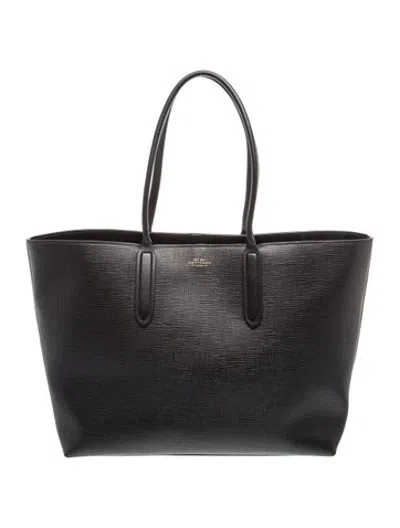 Pre-owned Smythson Leather Tote In Black