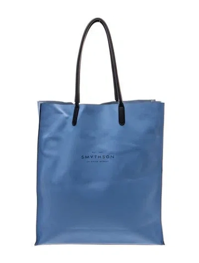 Pre-owned Smythson Leather Tote In Blue