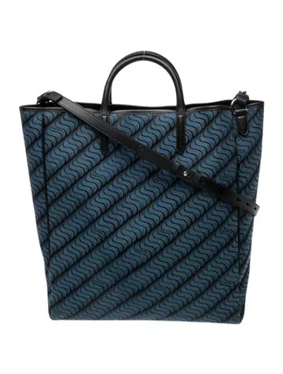 Pre-owned Smythson Leather Tote In Blue
