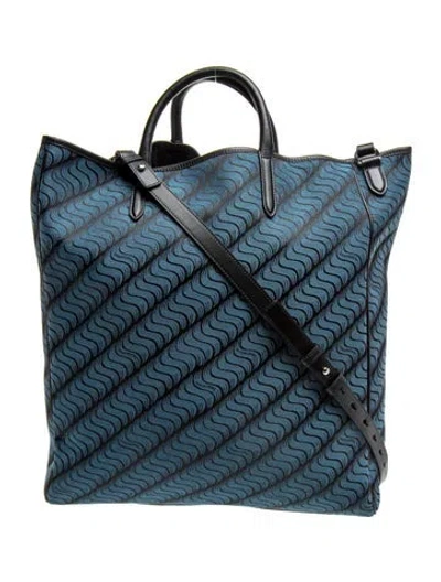 Pre-owned Smythson Leather Tote In Blue