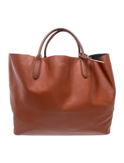 Pre-owned Smythson Leather Tote In Brown