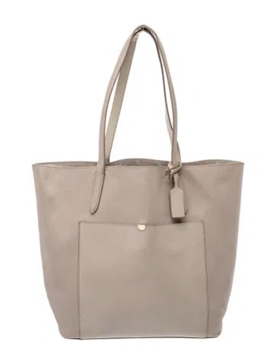 Pre-owned Smythson Leather Tote In Neutral