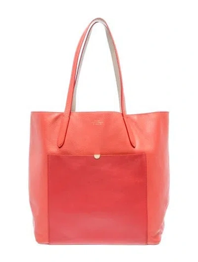 Pre-owned Smythson Leather Tote In Pink